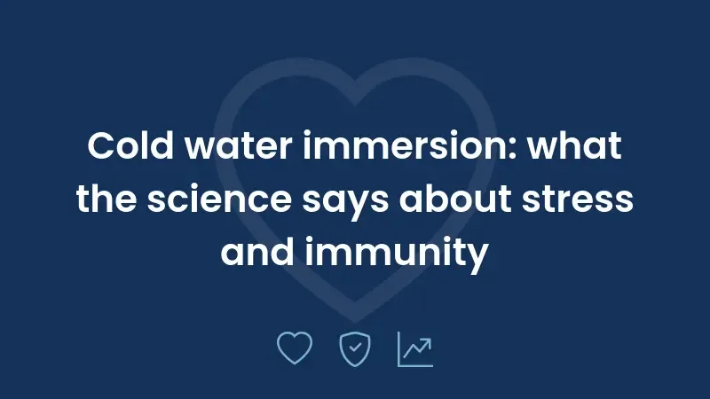 Cold water immersion: what the science says about stress and immunity