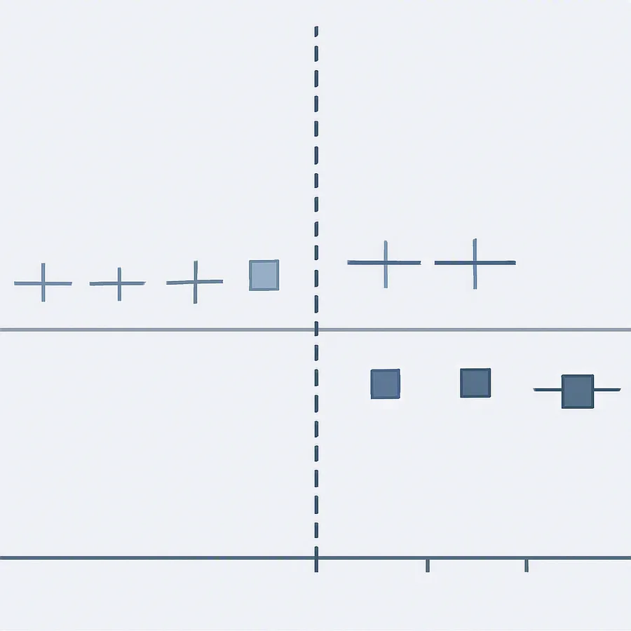 Forest plot diagram showing nine exercise-alone studies with intervals crossing the zero line and seven combined-program studies shifted to the right