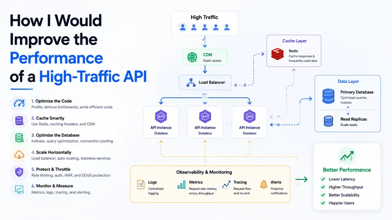 How I Would Improve the Performance of a High-Traffic API