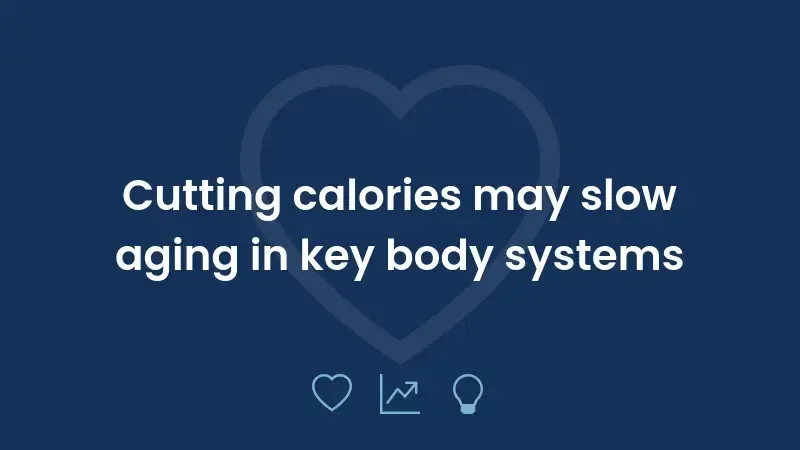 Cutting calories may slow aging in key body systems